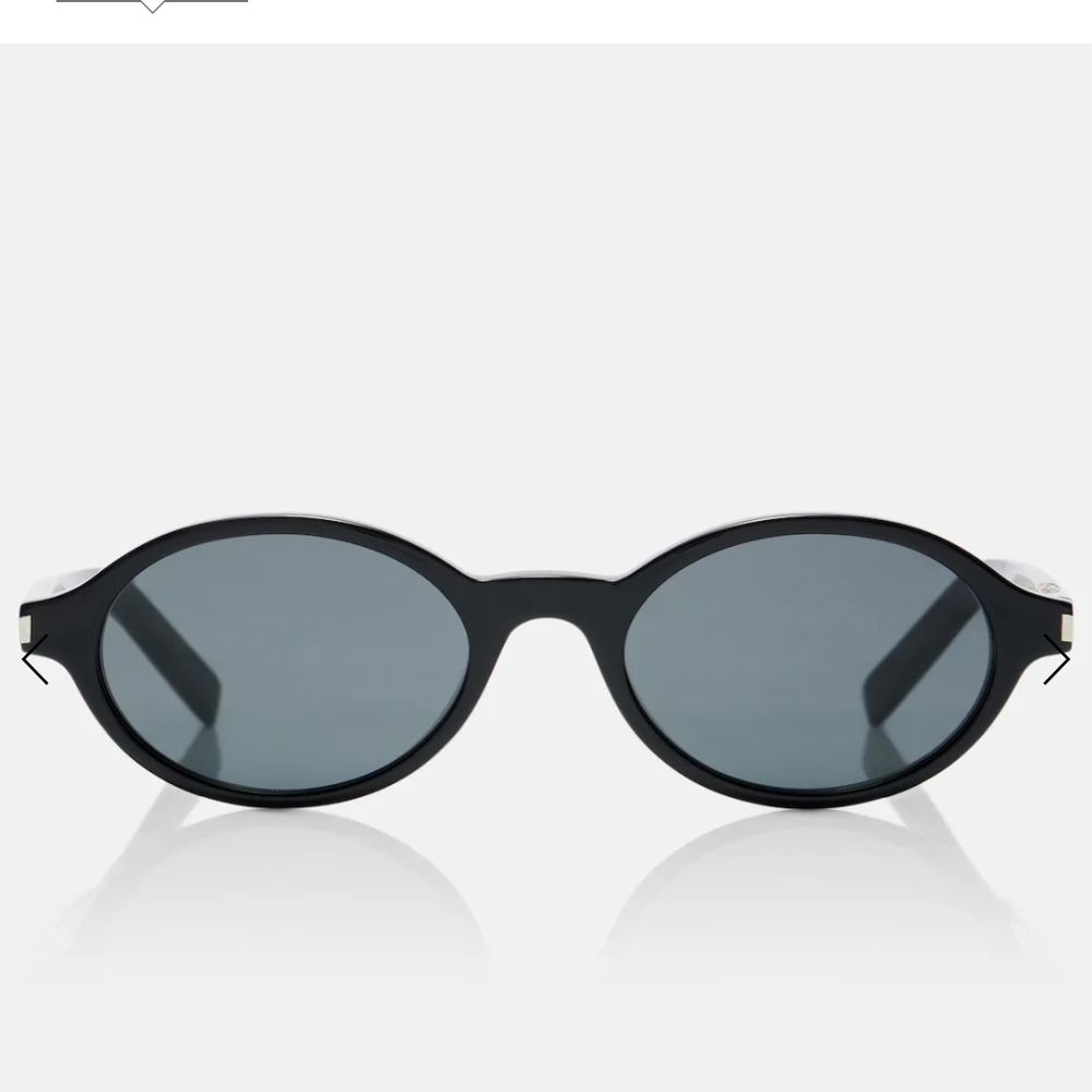 Saint Laurent Black Oval Sunglasses